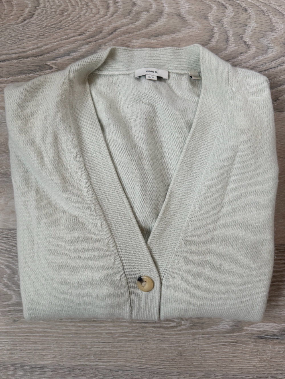 Vince XL Mint Green Wool & Cashmere Cardigan